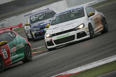 Maiken Rasmussen i Volkswagen Scirocco R Cup på Nürburgring.